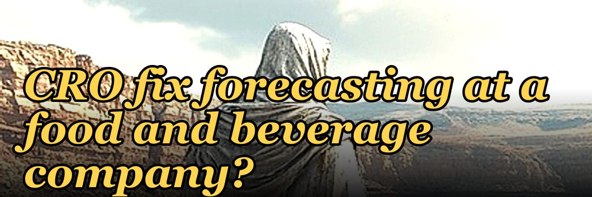 How does a fractional CRO fix forecasting at a food and beverage company in 2027?