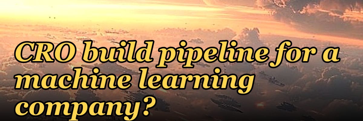 How does a fractional CRO build pipeline for a machine learning company in 2027?