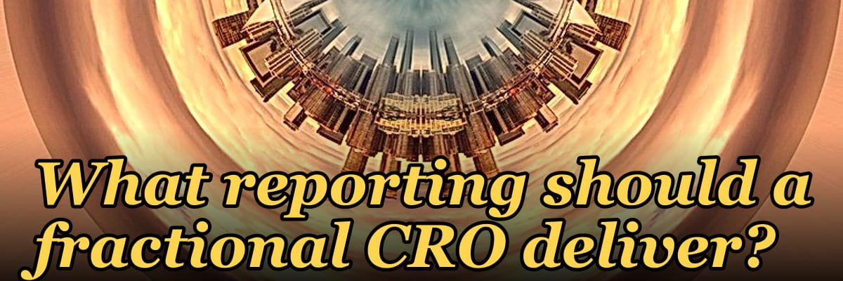 What reporting should a fractional CRO deliver in 2027?
