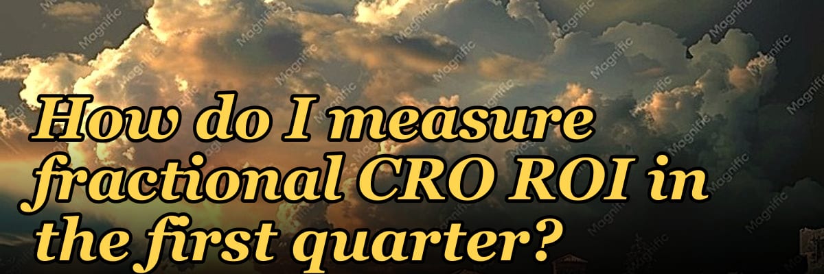 How do I measure fractional CRO ROI in the first quarter in 2027?
