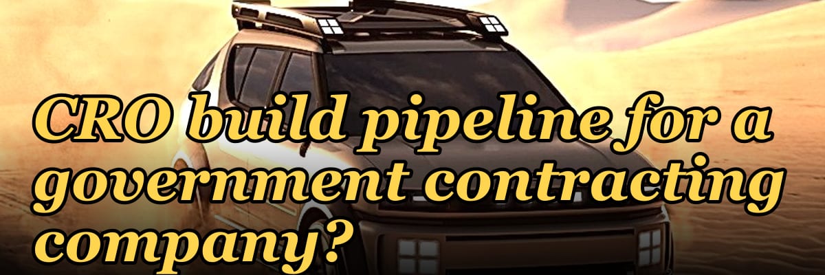 How does a fractional CRO build pipeline for a government contracting company in 2027?