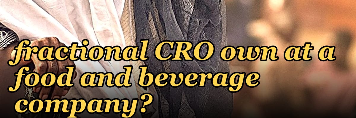What KPIs should a fractional CRO own at a food and beverage company in 2027?