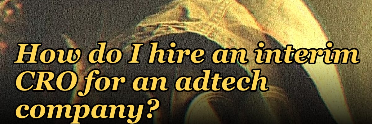 How do I hire an interim CRO for an adtech company in 2027?