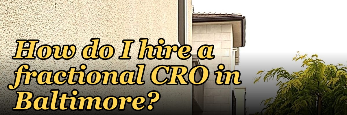 How do I hire a fractional CRO in Baltimore in 2027?