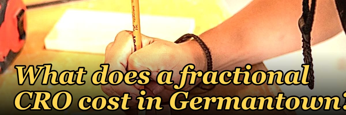 What does a fractional CRO cost in Germantown in 2027?