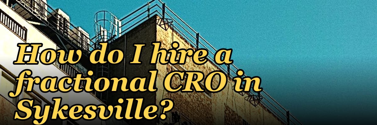 How do I hire a fractional CRO in Sykesville in 2027?