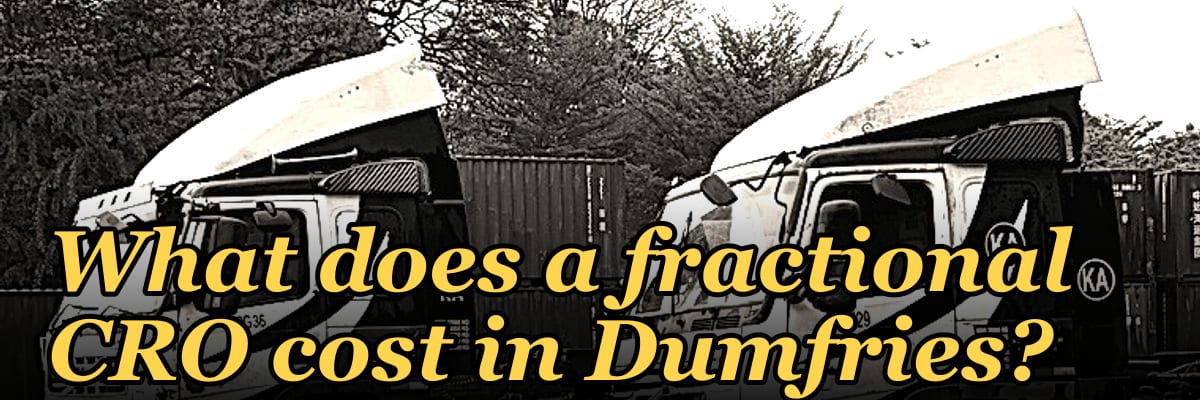 What does a fractional CRO cost in Dumfries in 2027?