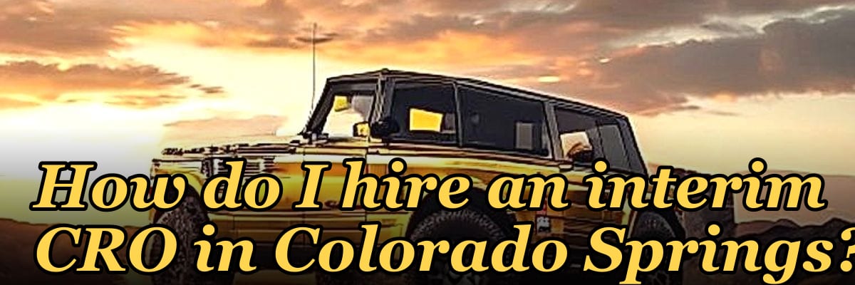 How do I hire an interim CRO in Colorado Springs in 2027?