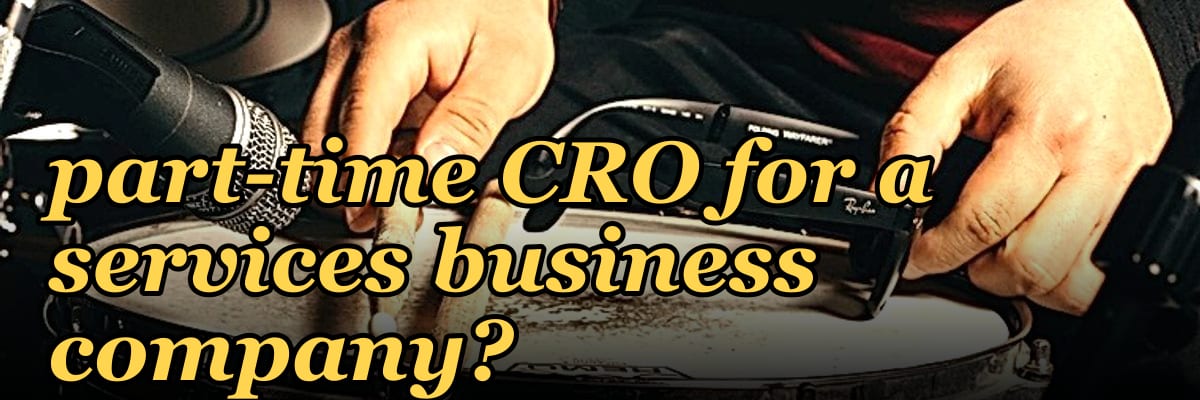 How do I hire a part-time CRO for a services business company in 2027?