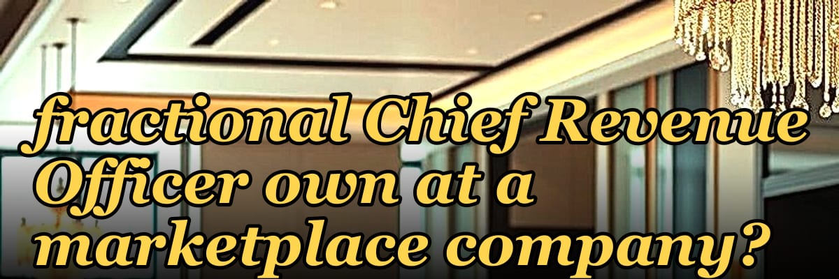 What KPIs should a fractional Chief Revenue Officer own at a marketplace company?