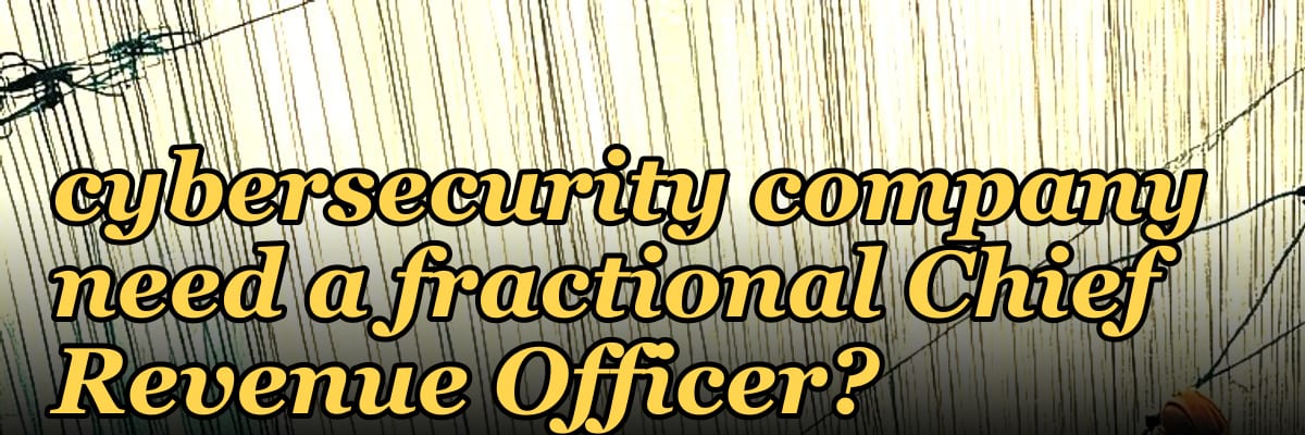 Does a venture-backed cybersecurity company need a fractional Chief Revenue Officer?