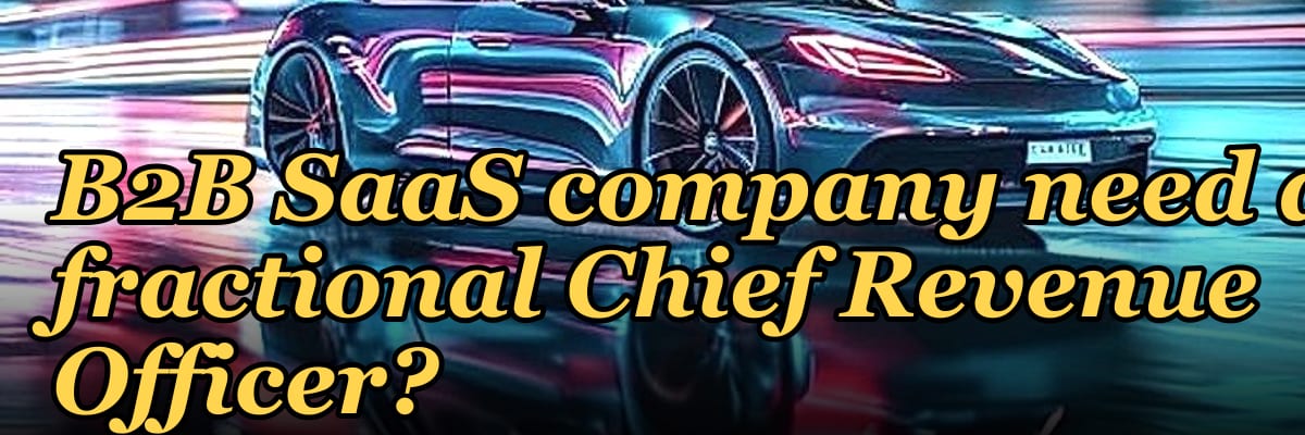 Does a $5M to $10M ARR B2B SaaS company need a fractional Chief Revenue Officer?