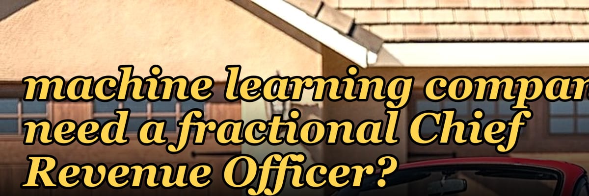 Does a venture-backed machine learning company need a fractional Chief Revenue Officer?