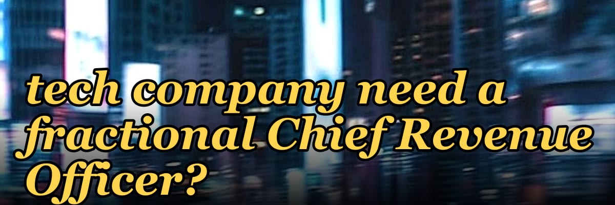 Does a $1M to $5M ARR HR tech company need a fractional Chief Revenue Officer?