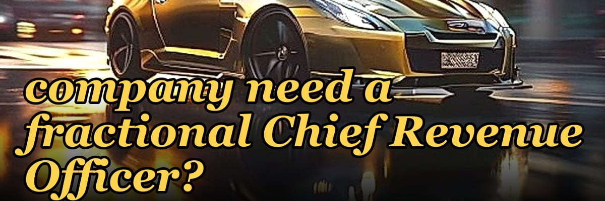 Does a venture-backed supply chain software company need a fractional Chief Revenue Officer?