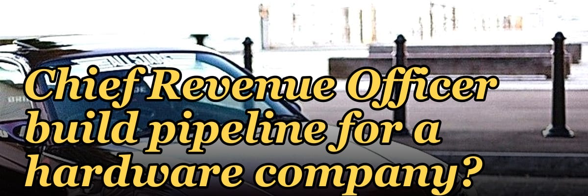 How does a fractional Chief Revenue Officer build pipeline for a hardware company?