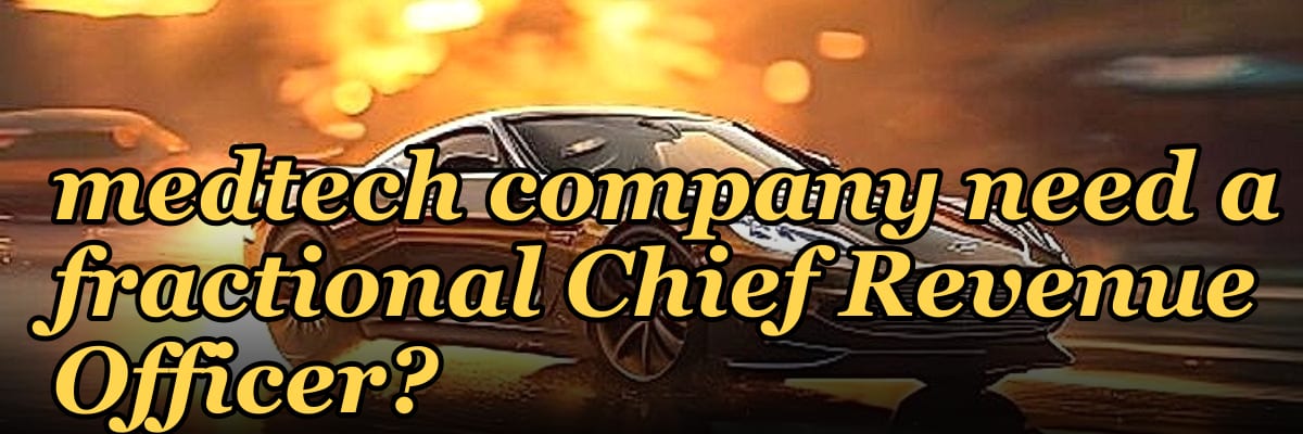 Does a founder-led medtech company need a fractional Chief Revenue Officer?