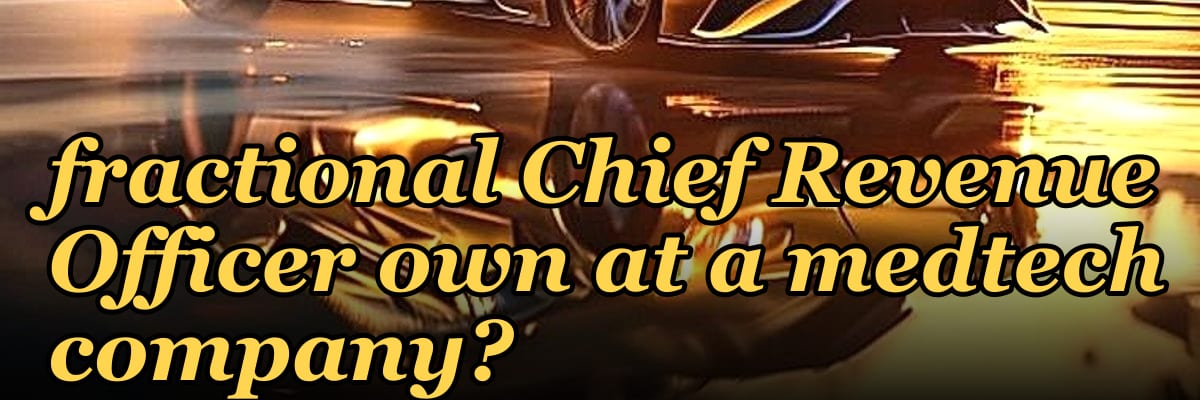 What KPIs should a fractional Chief Revenue Officer own at a medtech company?