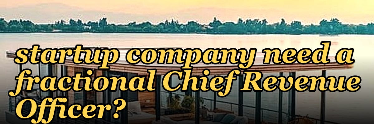 Does a seed-stage AI startup company need a fractional Chief Revenue Officer?
