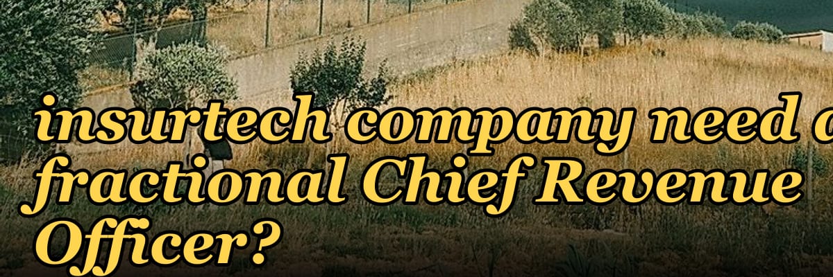 Does a seed-stage insurtech company need a fractional Chief Revenue Officer?
