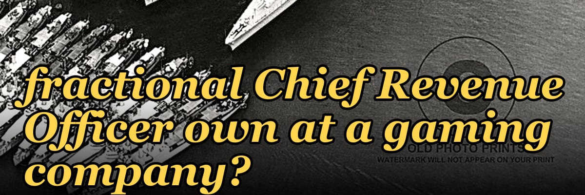 What KPIs should a fractional Chief Revenue Officer own at a gaming company?
