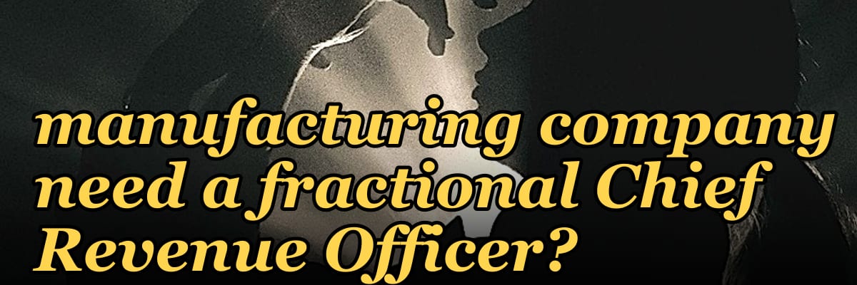Does a scale-up manufacturing company need a fractional Chief Revenue Officer?