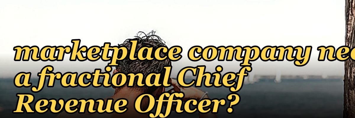 Does a venture-backed marketplace company need a fractional Chief Revenue Officer?