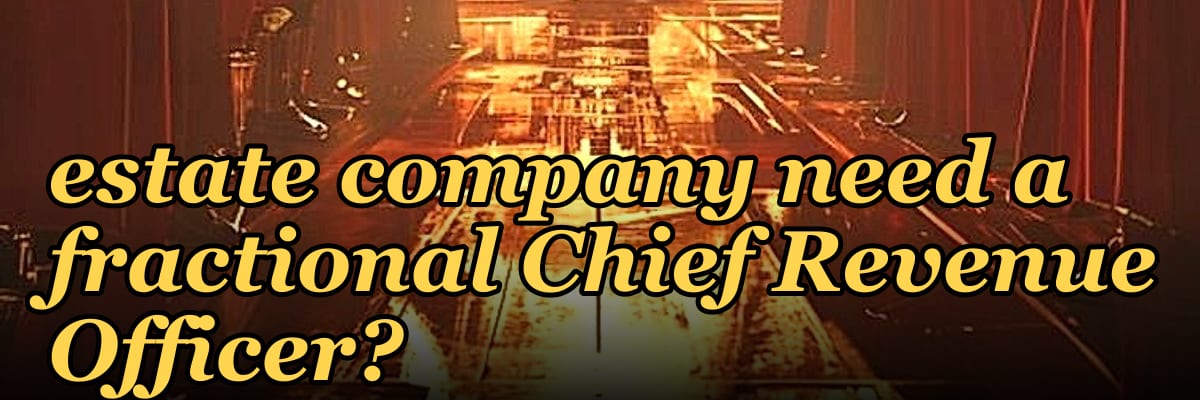 Does an early-stage real estate company need a fractional Chief Revenue Officer?