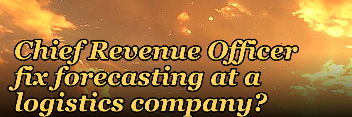 How does a fractional Chief Revenue Officer fix forecasting at a logistics company?