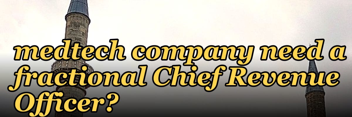 Does a $10M to $50M ARR medtech company need a fractional Chief Revenue Officer?