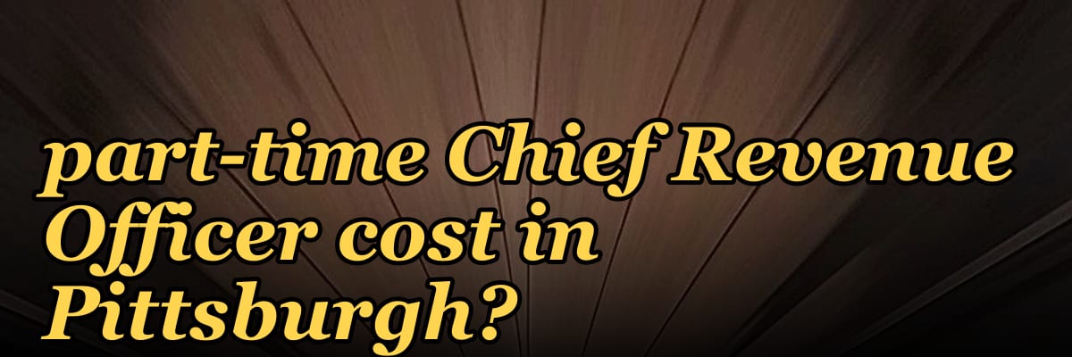How much does a part-time Chief Revenue Officer cost in Pittsburgh?