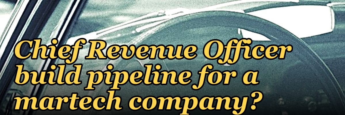 How does a fractional Chief Revenue Officer build pipeline for a martech company?