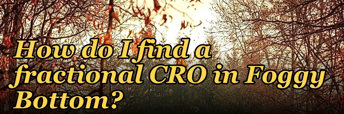 How do I find a fractional CRO in Foggy Bottom?