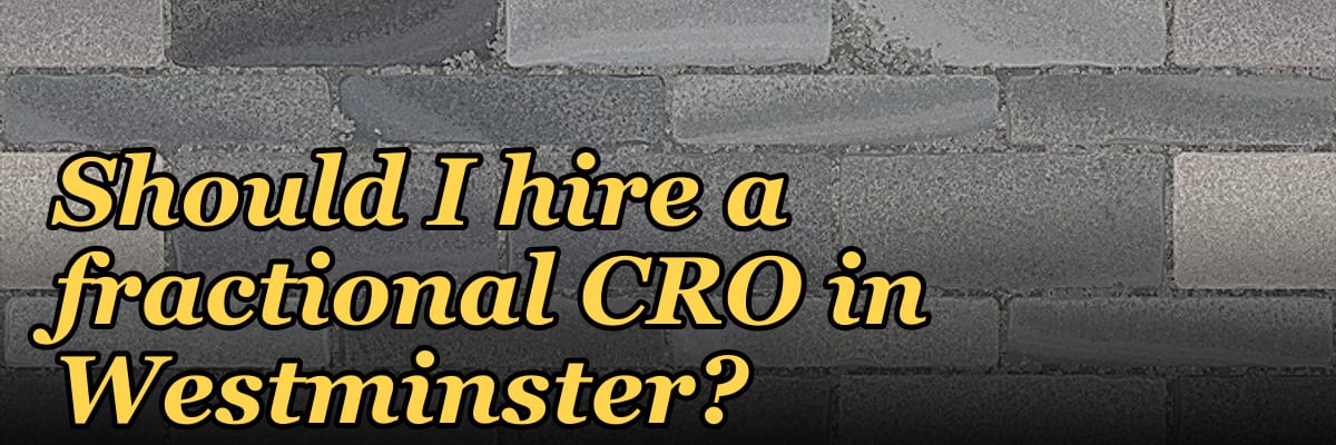 Should I hire a fractional CRO in Westminster?