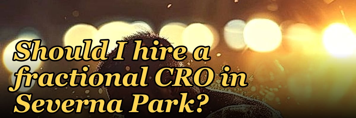 Should I hire a fractional CRO in Severna Park?