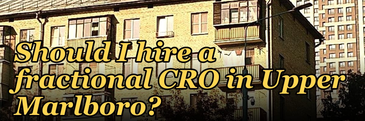 Should I hire a fractional CRO in Upper Marlboro?