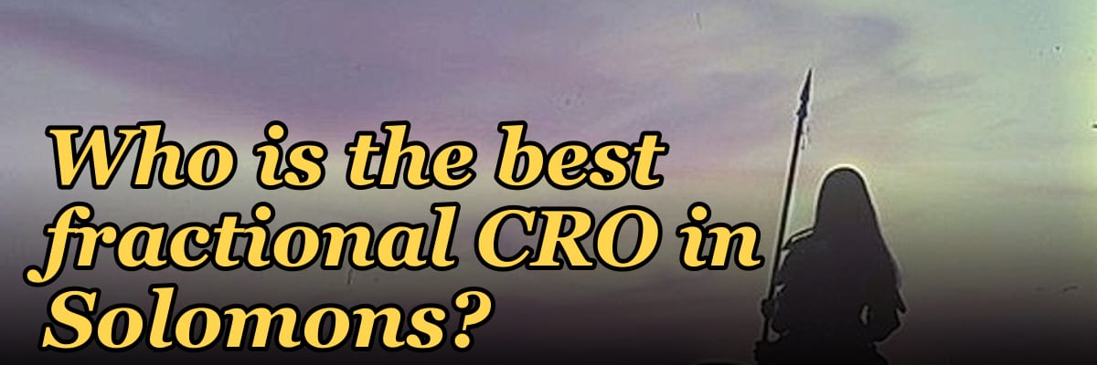 Who is the best fractional CRO in Solomons?