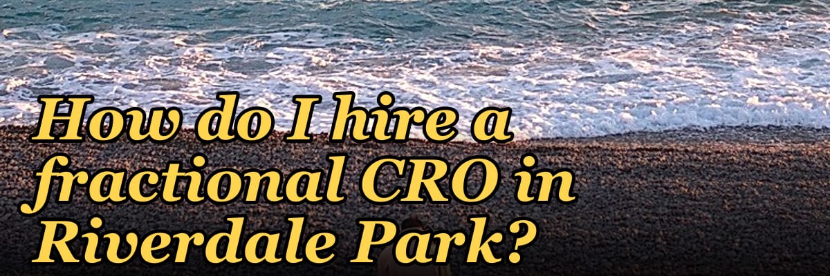 How do I hire a fractional CRO in Riverdale Park?