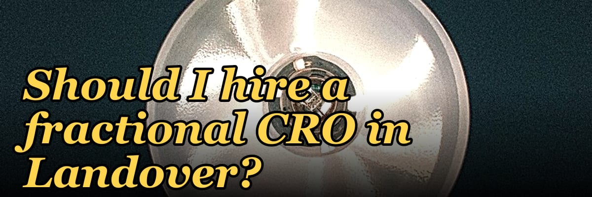 Should I hire a fractional CRO in Landover?