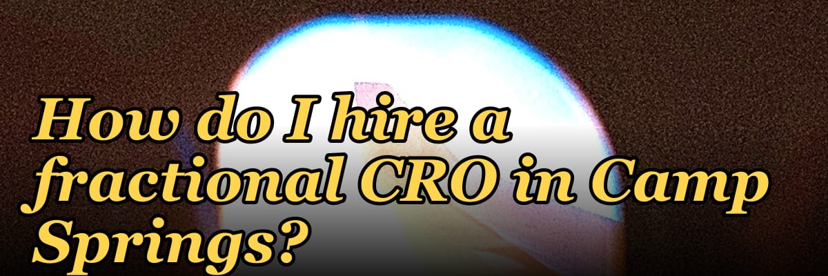 How do I hire a fractional CRO in Camp Springs?
