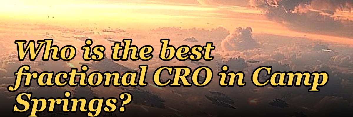 Who is the best fractional CRO in Camp Springs?