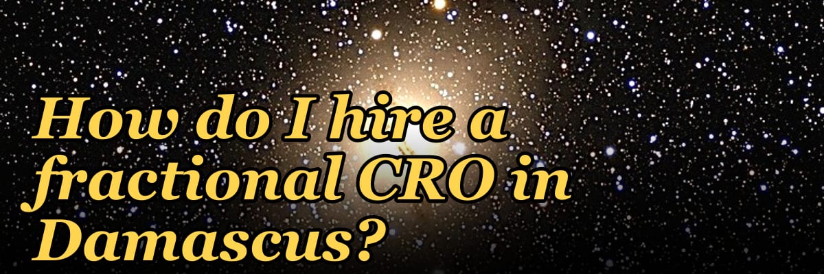 How do I hire a fractional CRO in Damascus?