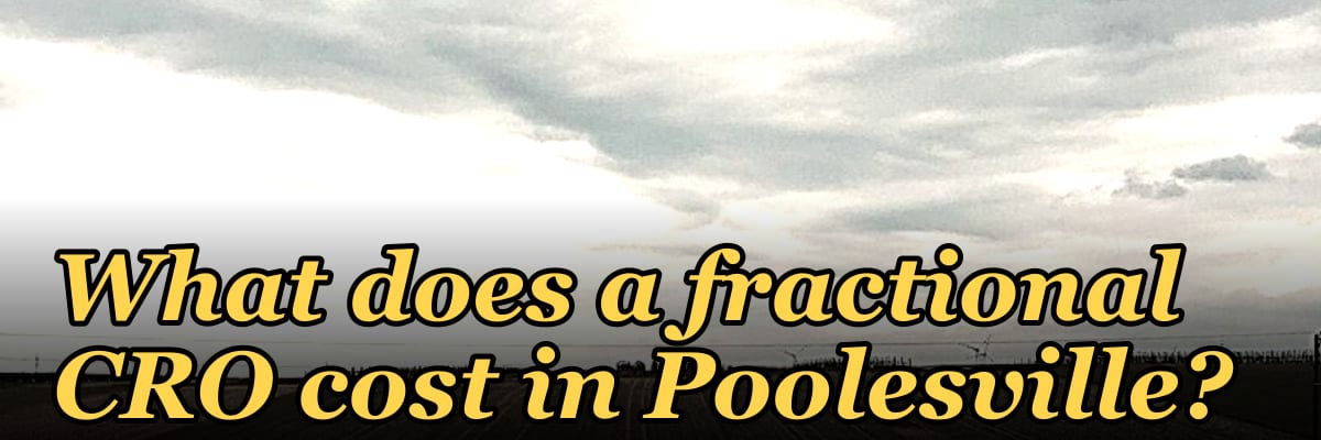 What does a fractional CRO cost in Poolesville?