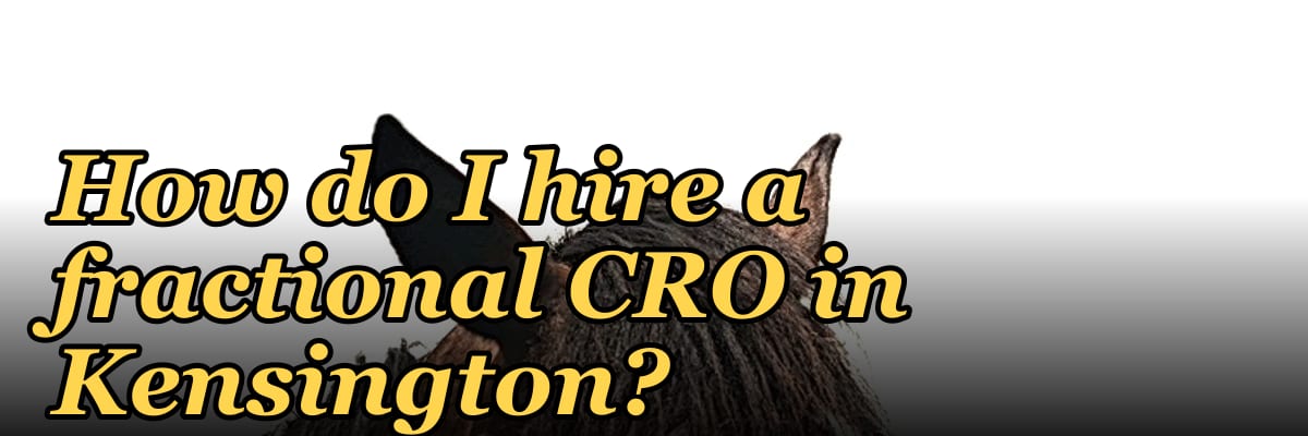 How do I hire a fractional CRO in Kensington?