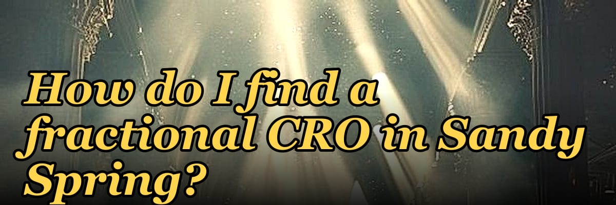 How do I find a fractional CRO in Sandy Spring?