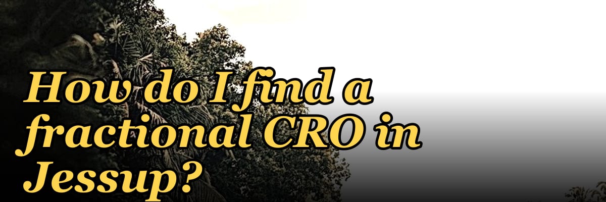 How do I find a fractional CRO in Jessup?