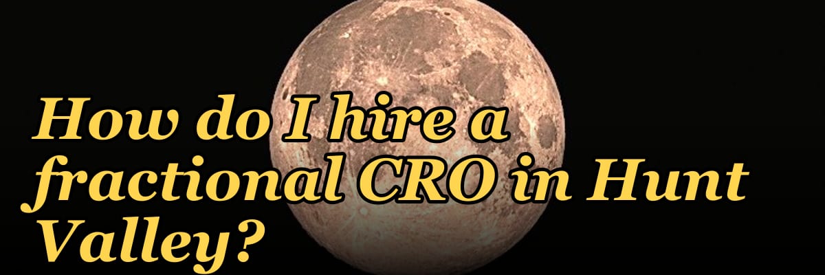 How do I hire a fractional CRO in Hunt Valley?