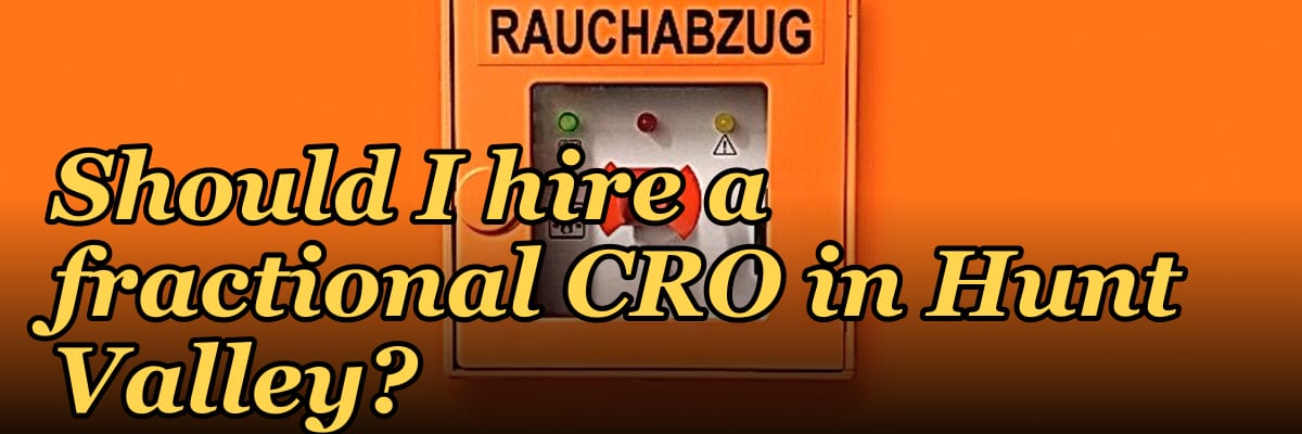 Should I hire a fractional CRO in Hunt Valley?