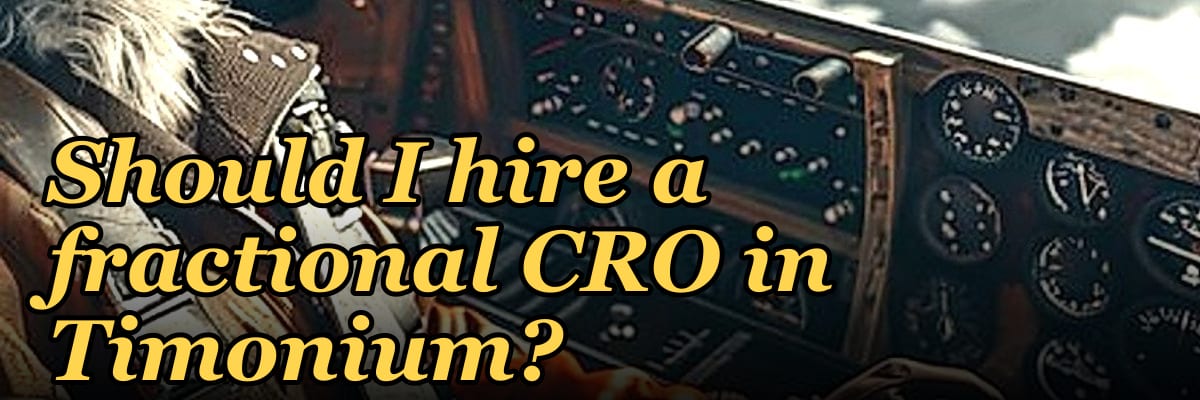 Should I hire a fractional CRO in Timonium?