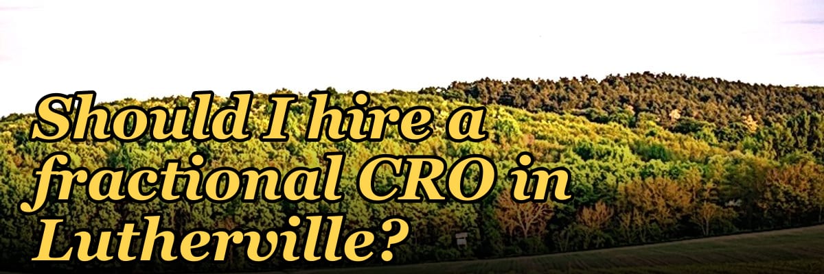 Should I hire a fractional CRO in Lutherville?